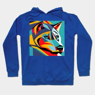 Pop Art Wolf Head Hoodie